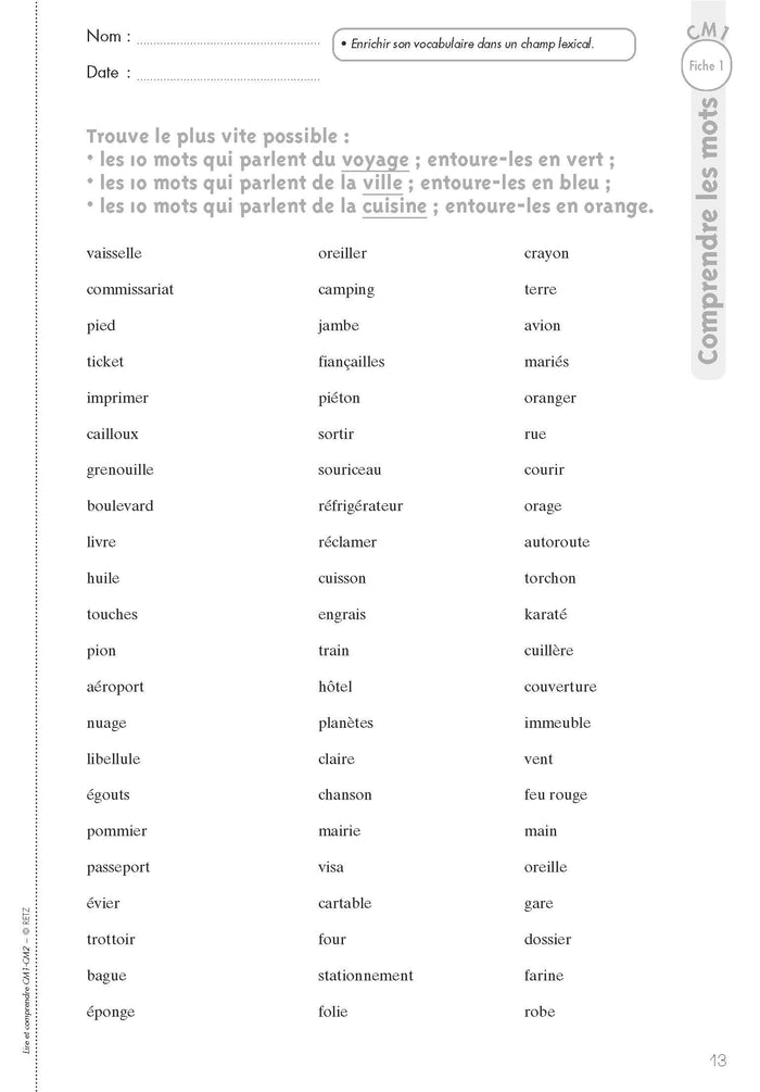 Lire et comprendre CM + Téléchargement
