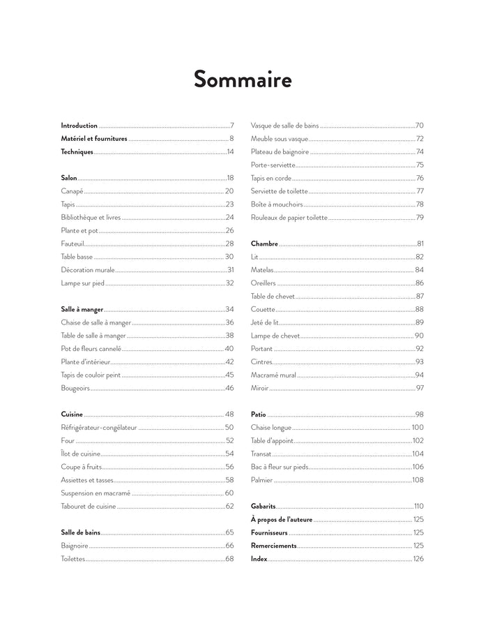 Meubles design et objets déco en miniature