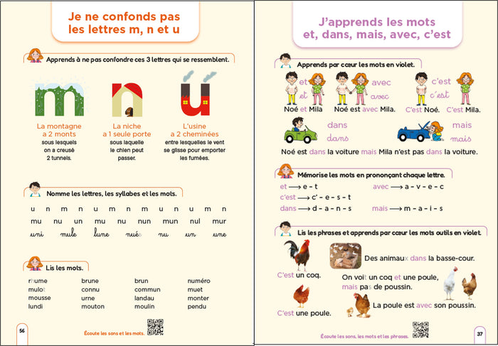 Méthode de lecture tout en audio avec Mila et Noé