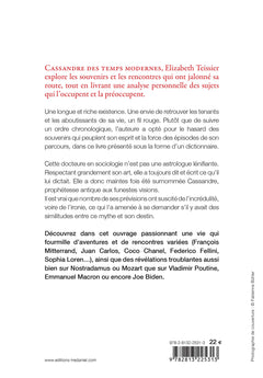 Les mémoires de Cassandre