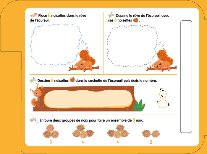 Les livres-ardoises - J'apprends les nombres de 0 à 10 en manipulant
