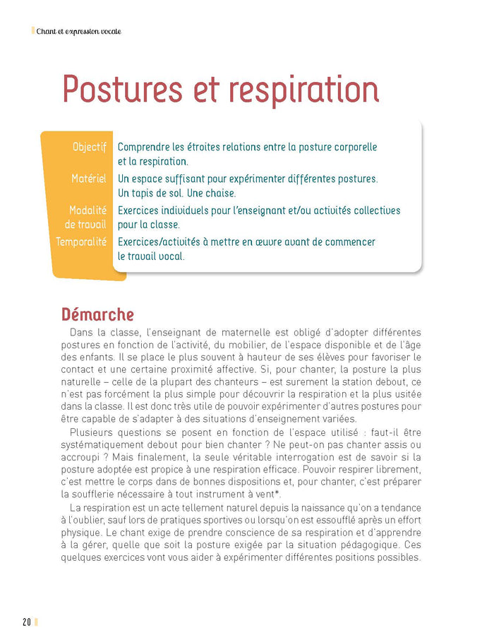 Chant et expression vocale à l'école maternelle