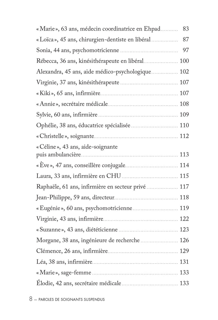 Paroles de soignants suspendus
