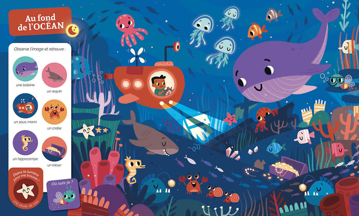Cherche et trouve des tout-petits - Qui brille dans la nuit
