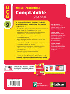 Comptabilité - DCG - Épreuve 9 - Manuel et applications