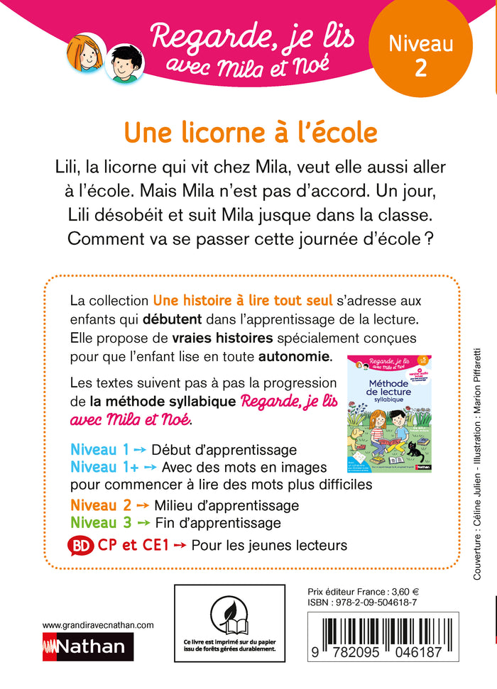 Une licorne à l'école