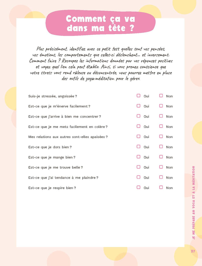 Mon cahier Yoga méditation