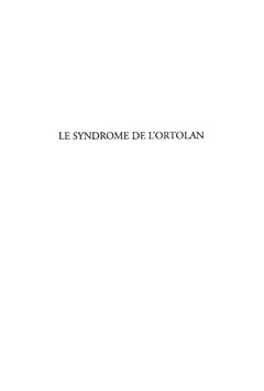 Le syndrome de l'ortolan