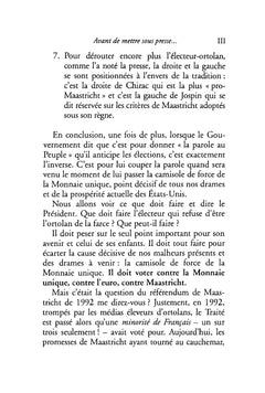 Le syndrome de l'ortolan
