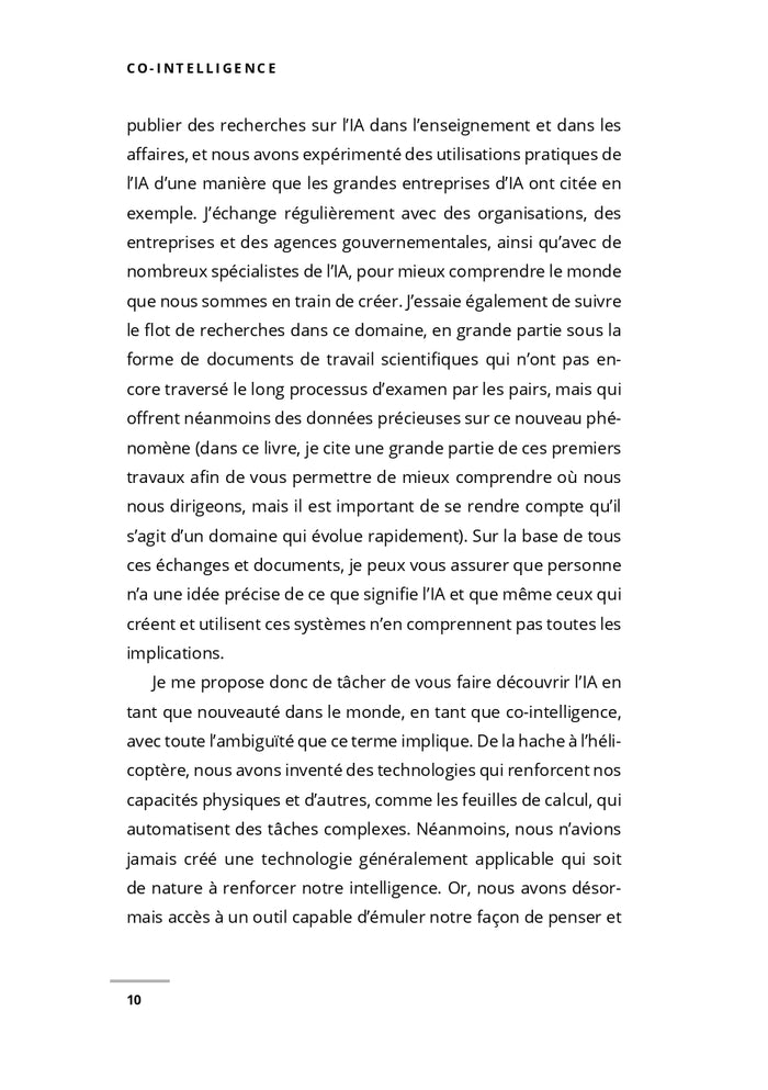 Co-intelligence - Vivre et travailler avec l'IA