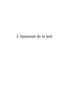 L'épaisseur de la nuit
