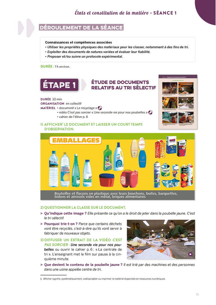 Comprendre le monde - Sciences CM1 programme 2023