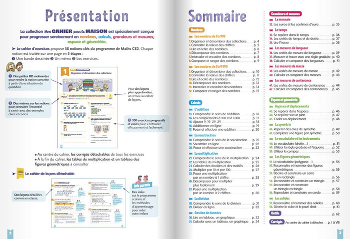 Maths CE2 : Mon cahier pour la maison