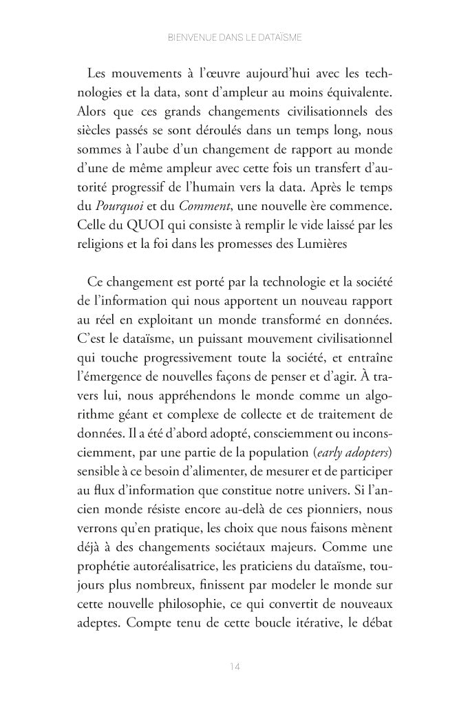 Bienvenue dans le dataïsme