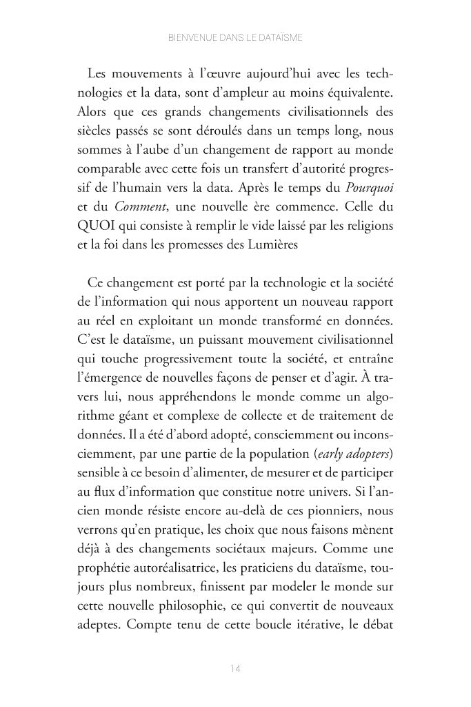 Bienvenue dans le dataïsme