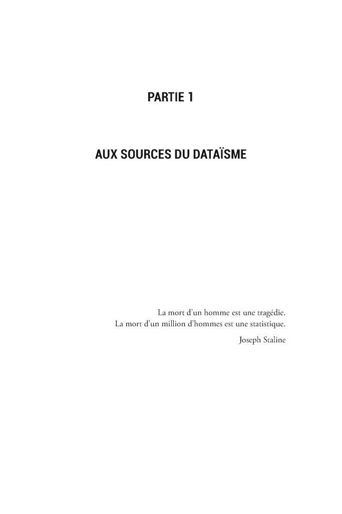 Bienvenue dans le dataïsme