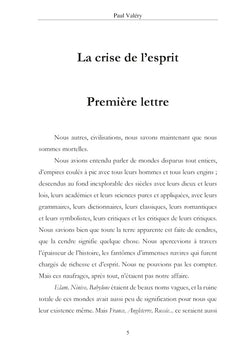 La crise de l'esprit, la politique de l'esprit, le bilan de l'intelligence