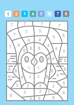 Mon bloc de coloriages magiques - Les chiffres - Les bébés animaux