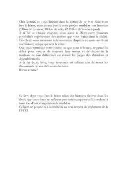 Un Triathlon dont Vous êtes le Héros