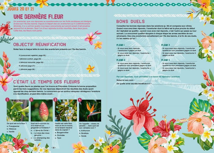 Cahier de vacances pour adultes Koh Lanta 2023