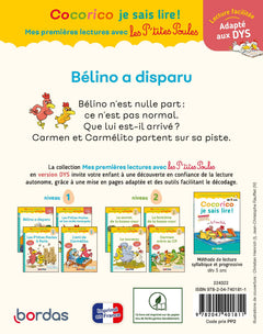 Cocorico Je sais lire ! 1res lectures avec les P'tites Poules - Bélino a disparu Niveau 1 DYS