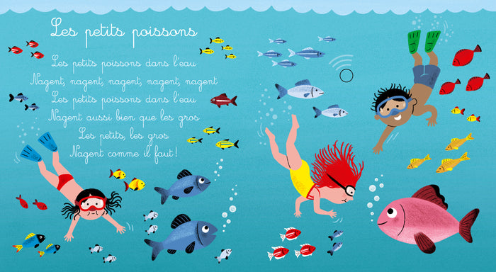 Mes premières chansons au bord de la mer – Livre sonore et d'éveil avec 6 puces sonores – Bébé dès 6 mois