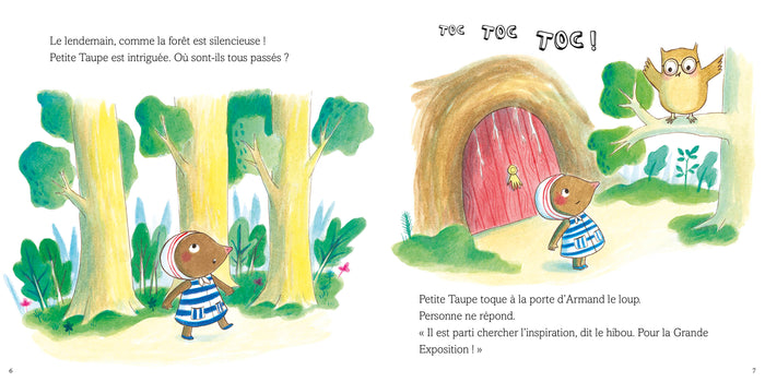 Petite taupe et l'exposition de la forêt