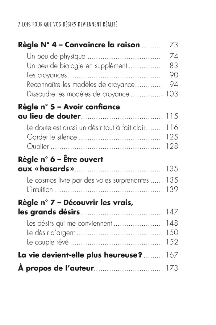 Les 7 lois pour que vos désirs deviennent réalité