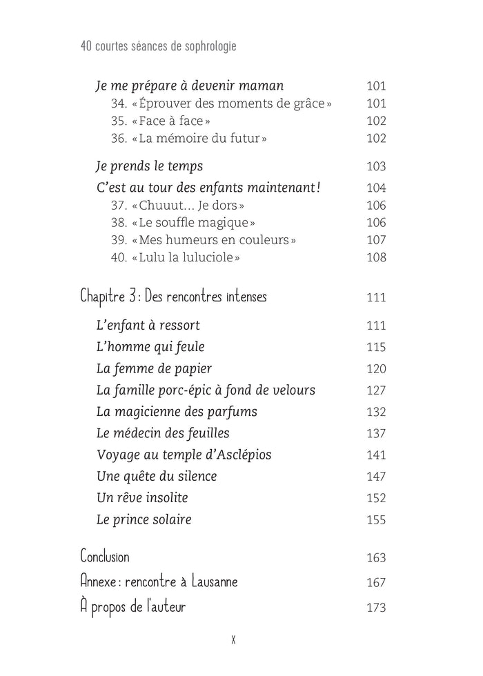40 courtes séances de sophrologie