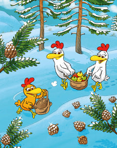 Cocorico Je sais lire ! 1res lectures avec les P'tites Poules-Les P'tites Poules fêtent Noël Niveau3