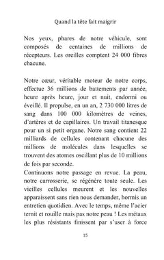 Quand la tête fait maigrir