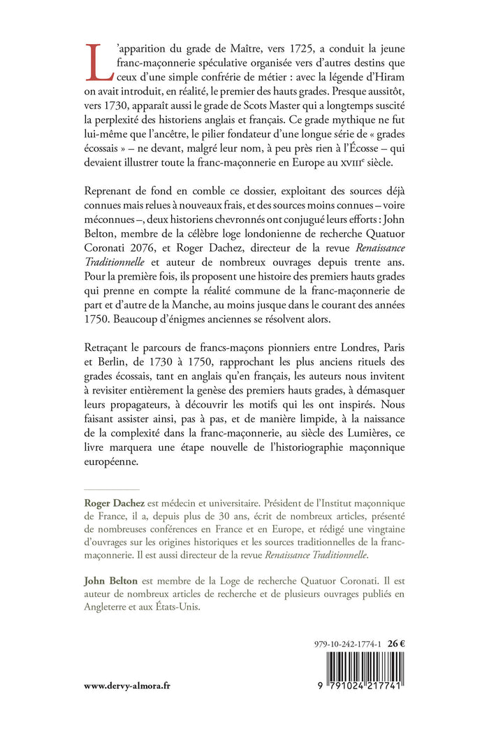 Les premiers hauts grades écossais - L'énigme des origines