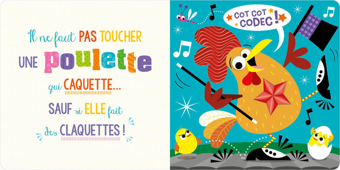 Une poulette qui caquette