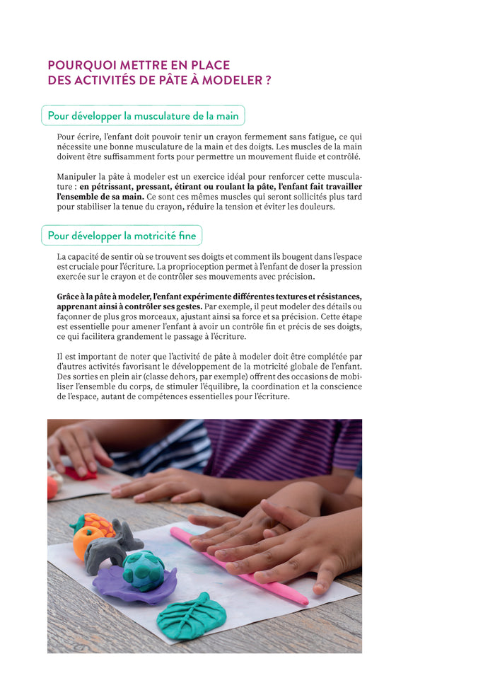 Une année d'activités de pâte à modeler - Maternelle