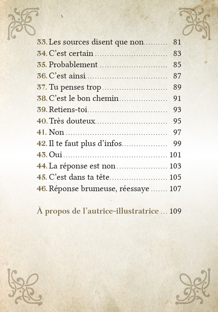 La réponse est là - Cartes oracle