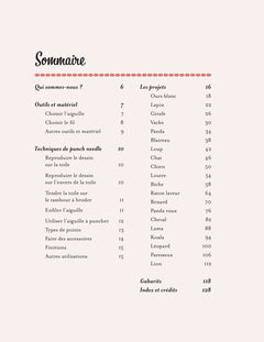 Adorables animaux en punch needle