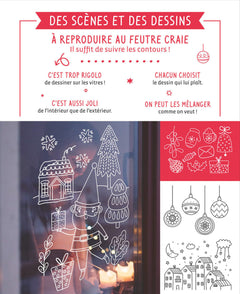 Dessiner sur les vitres Noël ne