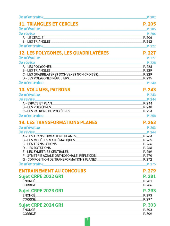 CRPE écrit Maths -admissibilité - nouveau concours 2025