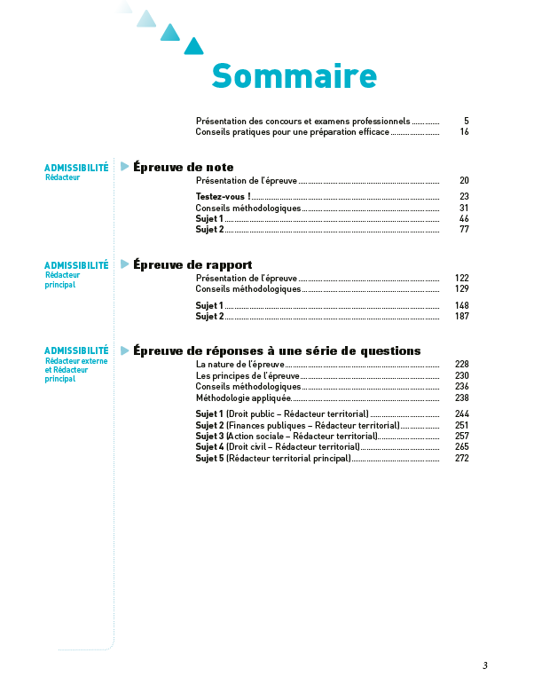 Rédacteur territorial et Rédacteur principal 2023/2024