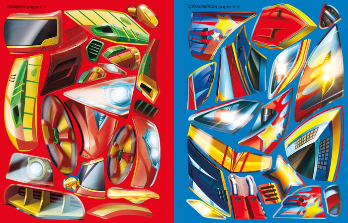 Construis tes super-voitures et monster trucks avec des autocollants