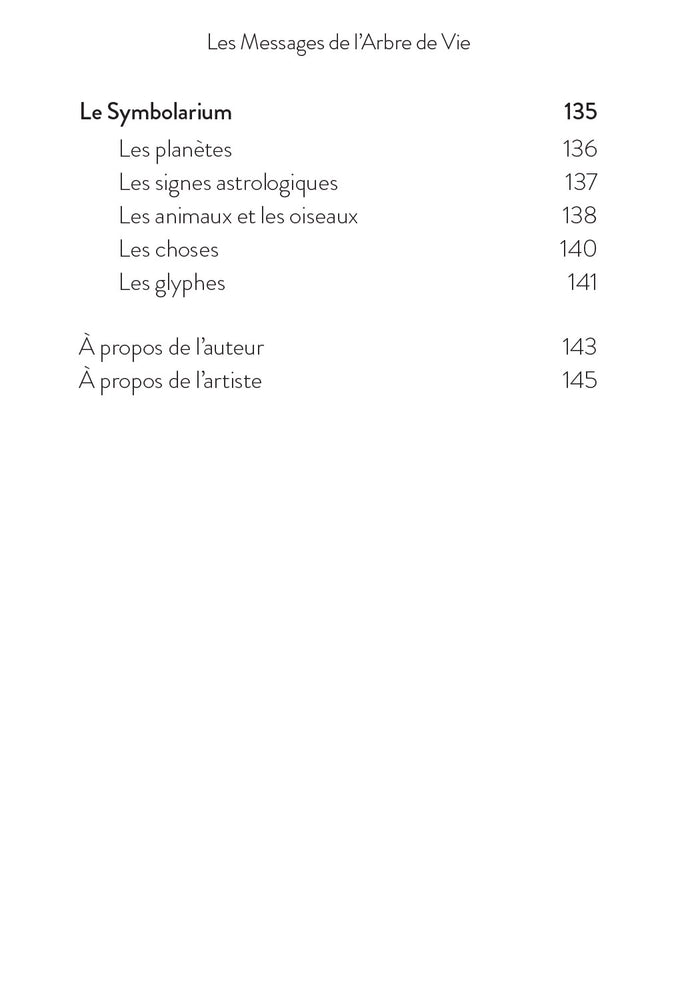 Les Messages de L'Arbre de Vie - Cartes oracle