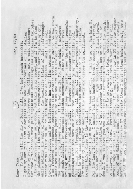 Lettre sur l'histoire de Joan Anderson