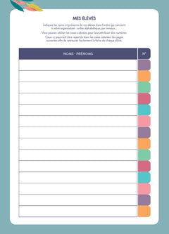 Mon cahier de suivi des élèves - Maternelle Elementaires