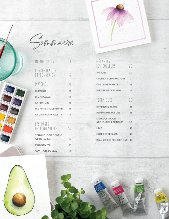 Aquarelles méditatives - 22 projets d'aquarelles inspirantes et relaxantes