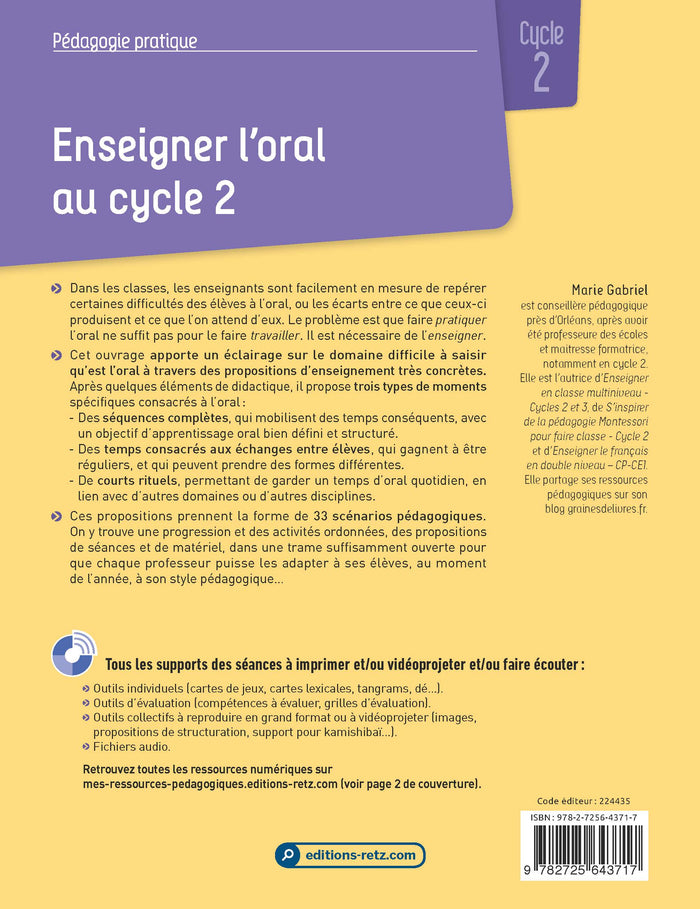 Enseigner l'oral au cycle 2 + Ressources numériques