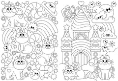 Coloriages effaçables - Monde magique