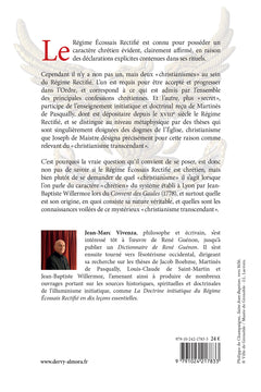 Le christianisme transcendant du Rite Écossais Rectifié - Son origine et ses mystères révélés