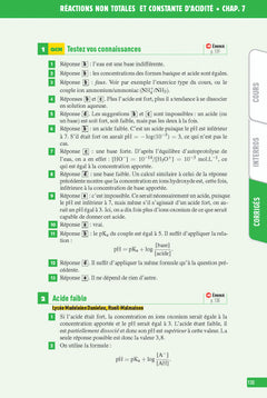 Interros des Lycées - Physique Chimie Terminale