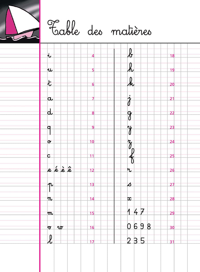 Cahier d'écriture CP