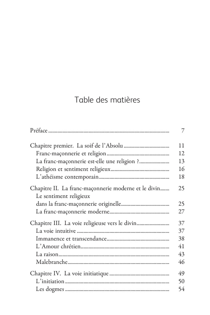 La Franc-maçonnerie et le divin - Histoire philosophique de la franc-maçonnerie à l'égard du sentiment religieux